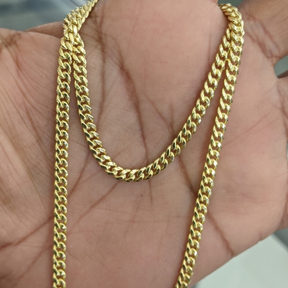 14kt Real Gold Miami Cuban Style Chain 3.6 mm 20 Inches - Picture 10 of 12